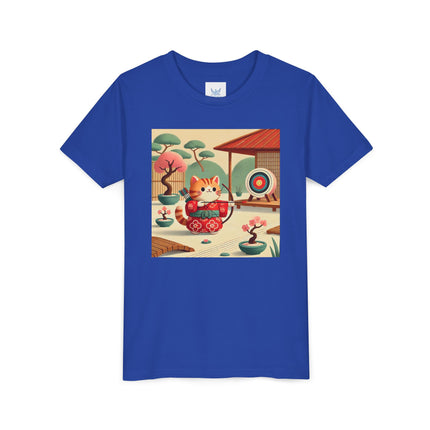 Archer Kitten in the Zen Garden Youth Short Sleeve Tee
