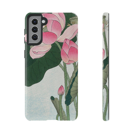 Blooming Lotus Flowers by Ohara Koson Phone Cases