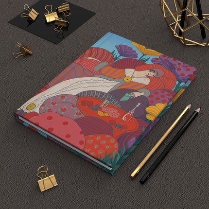 🍓🌸 The Polka Dot Garden Daydream Hardcover Journal – Art Deco Fashion Whimsy