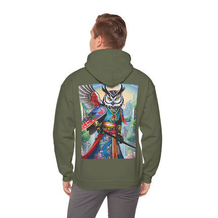 Cyberpunk Samurai Owl – Heavy Blend™ Hooded Sweatshirt