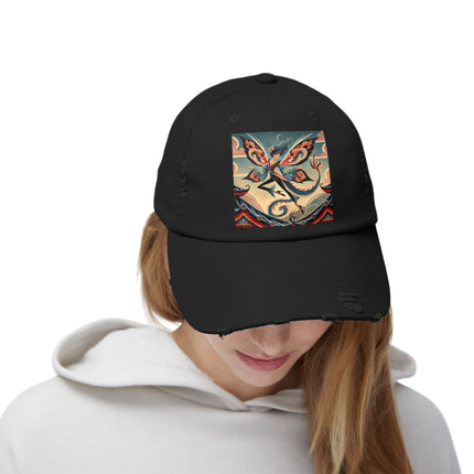 Dragon Fairy of the Temple Unisex Distressed Cap