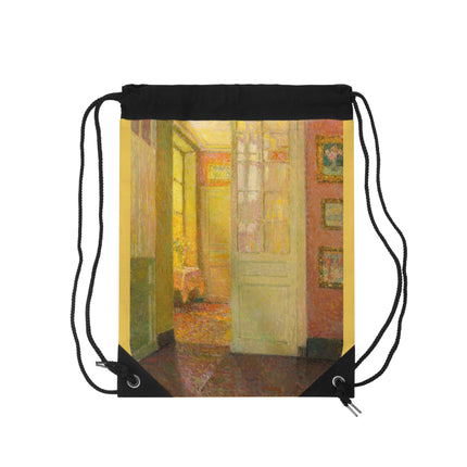 Interior, Window Light by Henri Le Sidaner Drawstring Bag