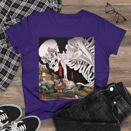 Mitsukuni Defying the Skeleton Spectre by Utagawa Kuniyoshi Women's Midweight Cotton Tee