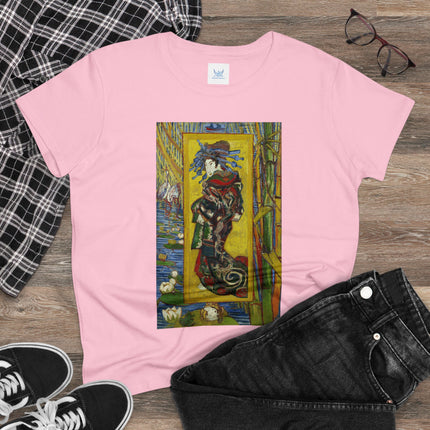 Courtesan (after Eisen) by Vincent van Gogh Women's Midweight Cotton Tee