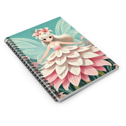 Lily Fairy in Bloom Spiral Notebook - Ruled Line