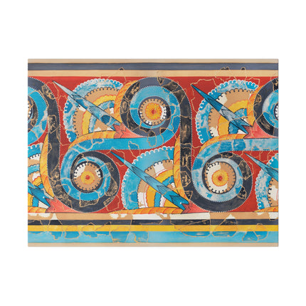 S-Spiral Frieze – Classical Greek Wall Motif on Canvas