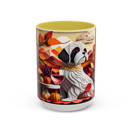 Shih Tzu at an Autumn Colorful Mugs (11oz, 15oz)