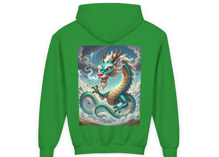 Tibetan Dragon in Battle Youth Heavy Blend Hooded Sweatshirt