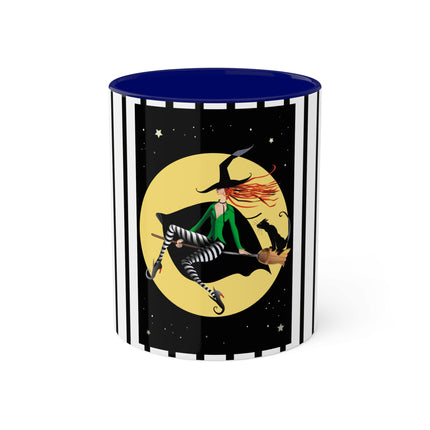 A Witch’s Moonlit Flight Colorful Mugs, 11oz