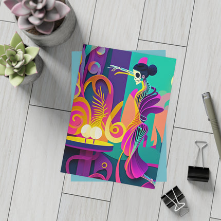 Dance of the Skeleton Ballerinas Postcards (envelopes included) - Bundles of 10, 30, 50 Pieces
