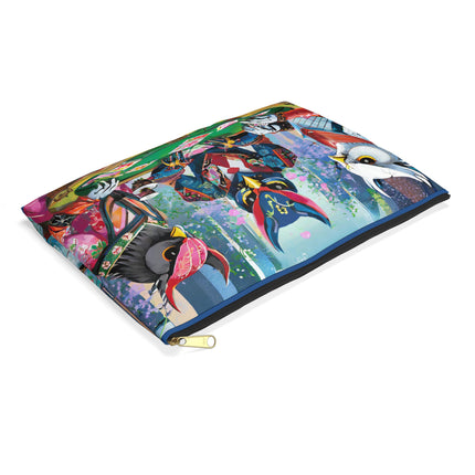Cyberpunk Owl & Raven Pencil Case
