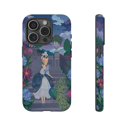 🦚🌸 The Peacock Garden Terrace Phone Case – Art Deco Floral Elegance
