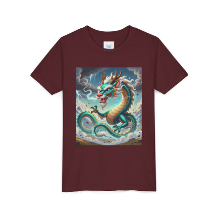 Tibetan Dragon in Battle Youth Short Sleeve Tee