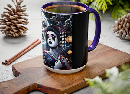 Geisha’s Black Ink Tears Colorful Mugs (11oz, 15oz)