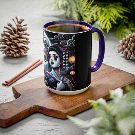 Geisha’s Black Ink Tears Colorful Mugs (11oz, 15oz)