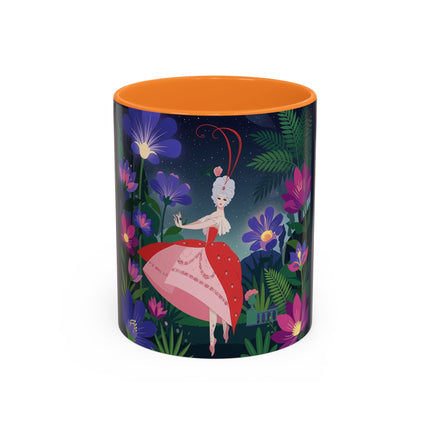 Moonlight Waltz Among The Blossoms Colorful Mugs – Art Deco Floral Enchantment
