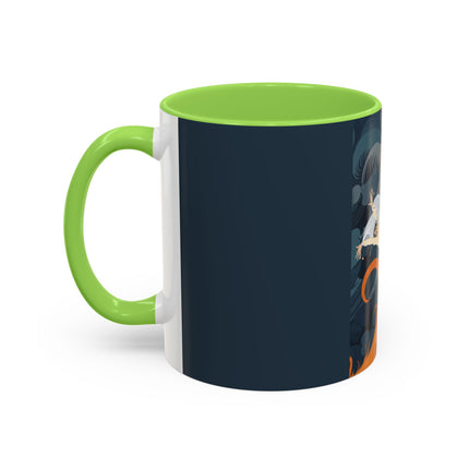 Flame of the Tempest Colorful Mugs – Fiery Storm & Dramatic Elegance