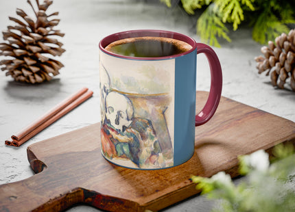 The Three Skulls by Paul Cézanne Colorful Mugs (11oz, 15oz)