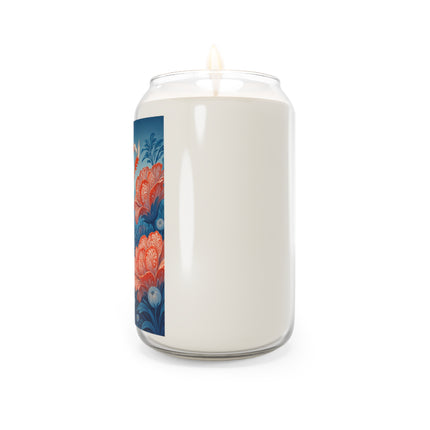 🌺🩰 The Scarlet Blossom Garden Ballerina Scented Soy Candle – Art Deco Floral Ballet