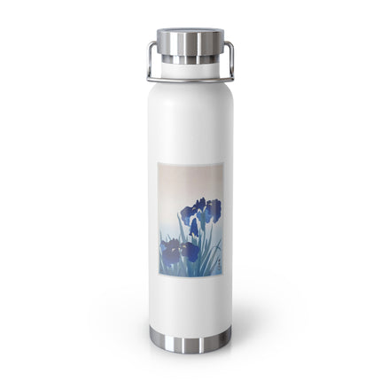 Irises by Ohara Koson Copper Vacuum Insulated Bottle, 22oz