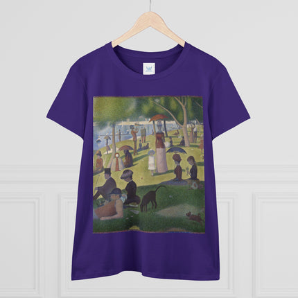 A Sunday on La Grande Jatte by Georges Seurat Women's Midweight Cotton Tee