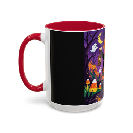 🎃🏮 The Pumpkin Gentleman's Moonlit Stroll Colorful Mug – Whimsical Halloween Charm