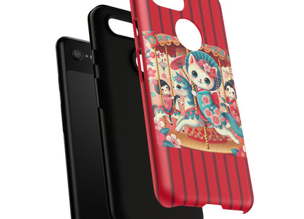 Geisha Kitten's Enchanted Carousel Phone Cases