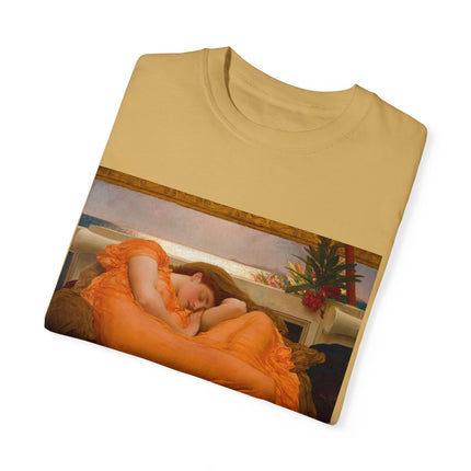 Flaming June by Frederic Leighton Unisex Garment-Dyed T-shirt