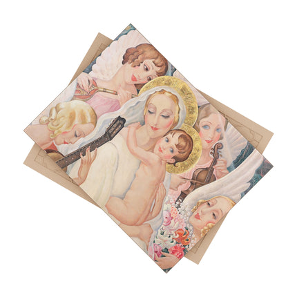 Madonna with Child Surrounded by Musical Angels by Gerda Wegener Ceramic Tile