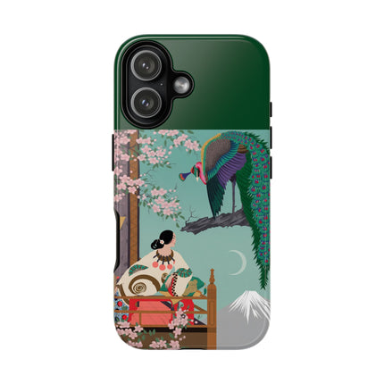Peacock Garden Phone Case – Japanese Elegance & Timeless Beauty