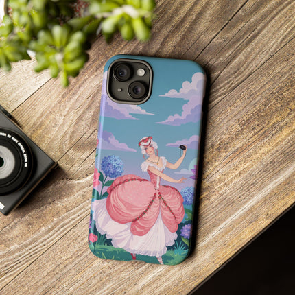🎭🌸 The Lady Of The Secret Masquerade Phone Case – Art Deco Garden Fantasy