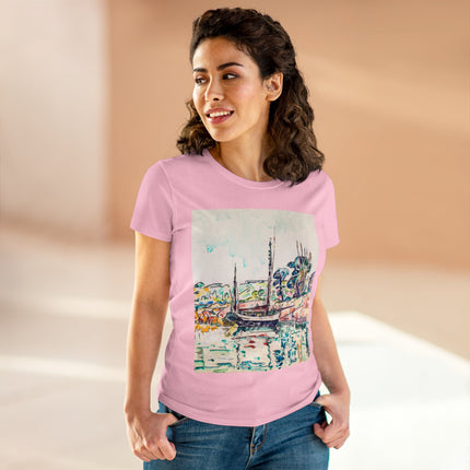 Concarneau by Paul Signac Women's Midweight Cotton Tee