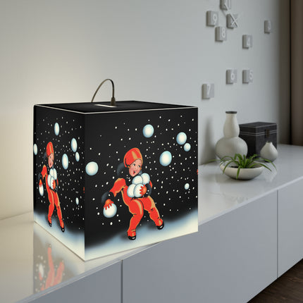 Festive Snowball Light Cube Lamp