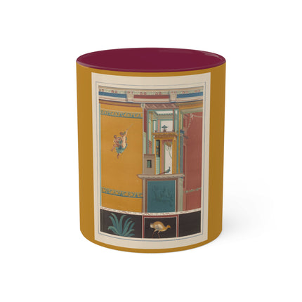 Pompeii Walls Pl.20 by Victor Steeger Colorful Mugs, 11oz