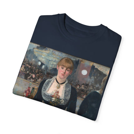 A Bar at the Folies-Bergère by Edouard Manet Unisex Garment-Dyed T-shirt