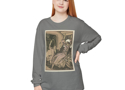 L’Attentat by Fernand Siméon Garment-dyed Long Sleeve T-Shirt