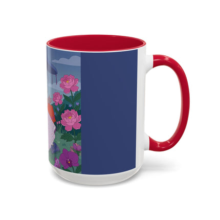 The Lady Of The Garden Tea Party Colorful Mugs – Art Deco Floral Elegance