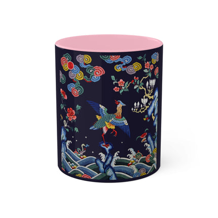 Rank Badge with Mandarin Duck Colorful Mugs, 11oz