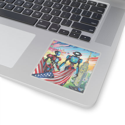 High Fashion Cyberpunk CIA Robots Kiss-Cut Stickers (4 Sizes)