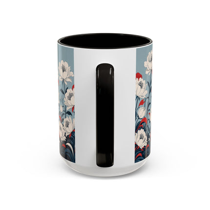 ❤️🌺 The Scarlet Parasol Spectacle Colorful Mug – Art Deco Fashion Elegance