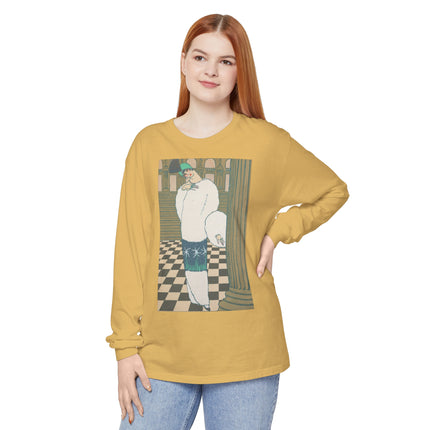 Les Hermines by Georges Lepape Garment-dyed Long Sleeve T-Shirt