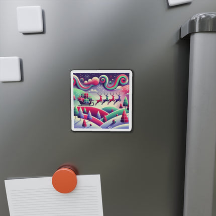 Festive Reindeer Flight Die-Cut Magnets (5 Sizes)
