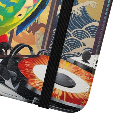 🎧🦜 Parrot DJ Flip Case – Neon Beats & Cyber Groove