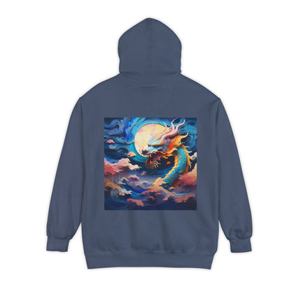 A Dragon's Ascent Unisex Garment-Dyed Hoodie