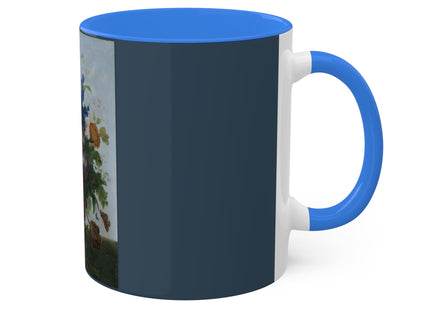 Bouquet of Flowers and a Nest by Sebastian Wegmayr Colorful Mugs, 11oz