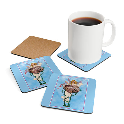 Enchanting Serenity Corkwood Coaster Set