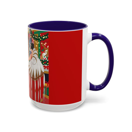 🎄💃 The Christmas Mirror Duet Colorful Mug – Art Deco Holiday Elegance