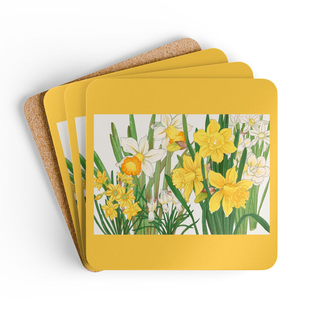 Daffodil by Tanigami Kônan Corkwood Coaster Set