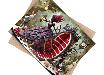 Malice in Wonderland – Gothic Halloween Cake Fantasy Ceramic Tile