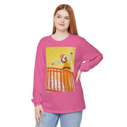 La Passerelle by Charles Martin Garment-dyed Long Sleeve T-Shirt